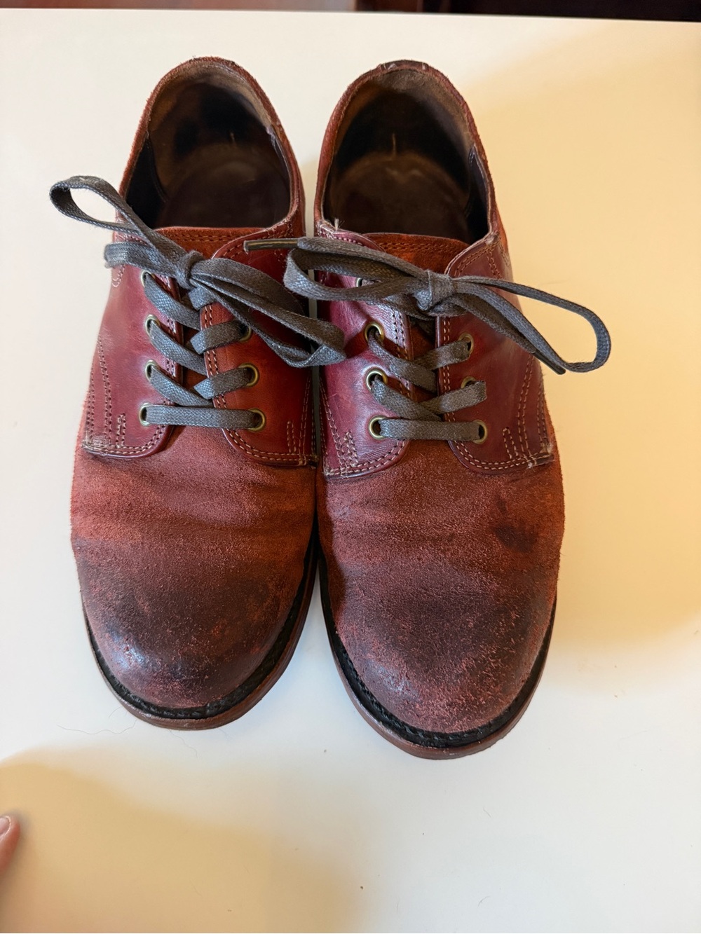 Frye Arkansas Derby Burgundy Leather Shoes